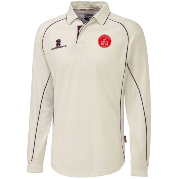 Norwich Bystanders CC - Premier Long Sleeve Maroon Trim Shirt