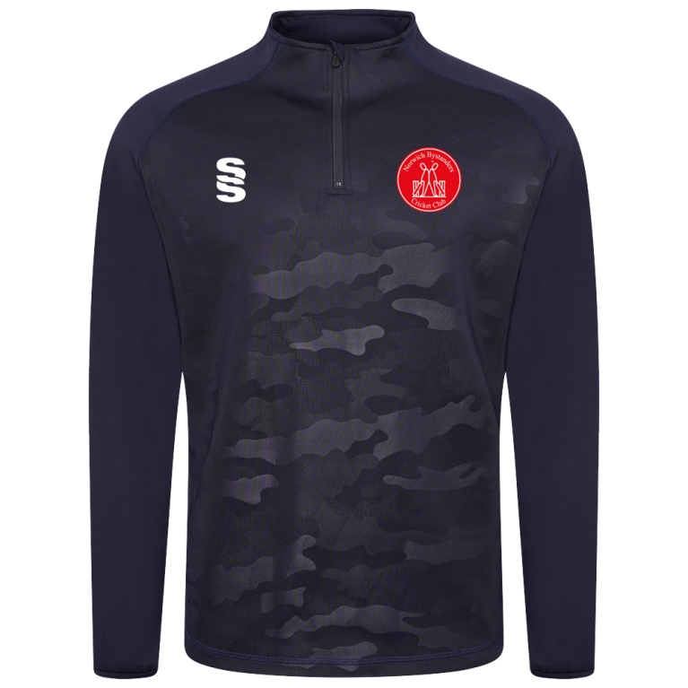 Camo 1/4 Zip Performance Top : Navy