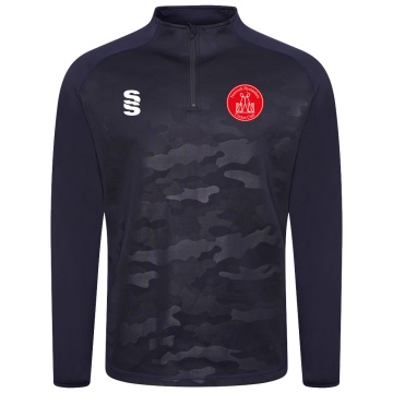 Camo 1/4 Zip Performance Top : Navy