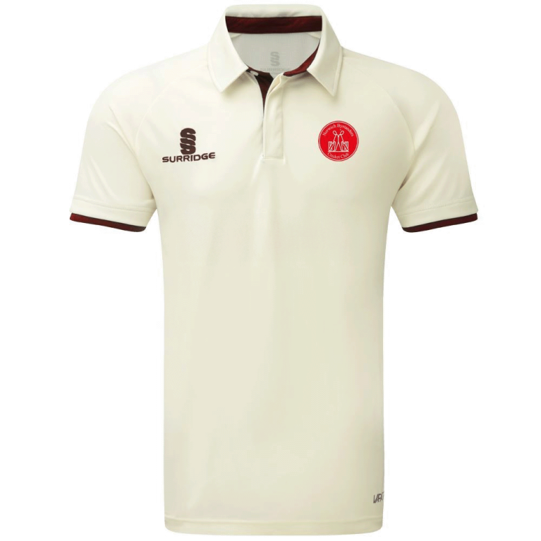 Norwich Bystanders CC - Ergo Short Sleeve Maroon Trim Shirt