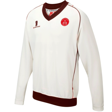 Norwich Bystanders CC - Long Sleeve Sweater Maroon Trim